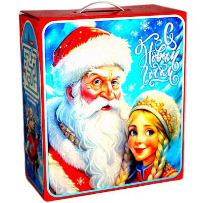 Детский подарок на Новый Год в картонной упаковке весом 5000 грамм 
